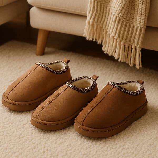 Slippers - Soft, Warm & Luxurious (Brown & Beige)