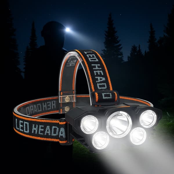 Headlamp 300 lumens 180° adjustable angle – 4 light modes
