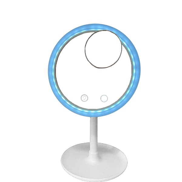 Sminkespeil med LED-lys og vifte