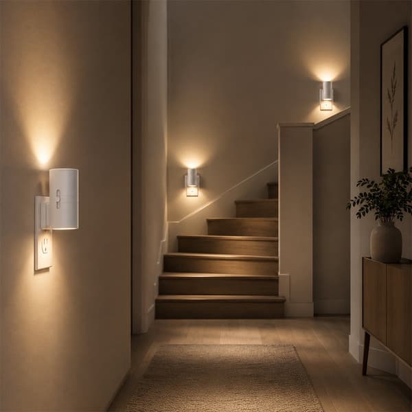 LED-nattlampe med sensor og justerbar lysstyrke