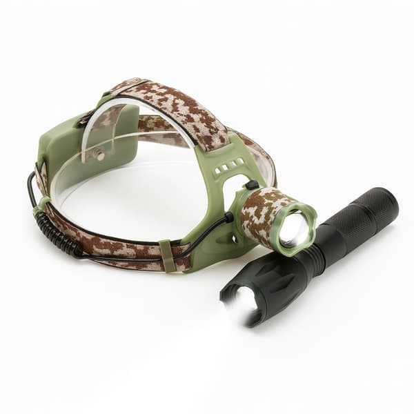 LED Bundle: Powerful Headlamp & Waterproof Taclight Flashlight