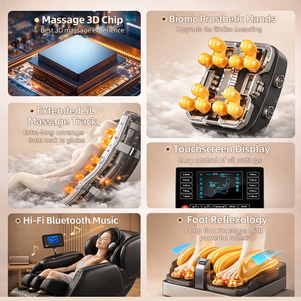 Luksus Massagestol – med Zero Gravity, varme og fuld kropsmassage - model 988E