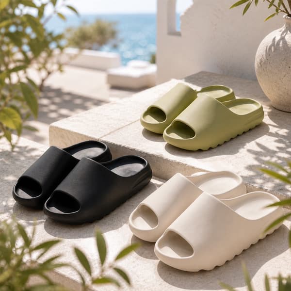 Slippers - Soft and non-slip - black, green or white -