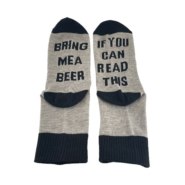 "Bring me a beer" one-size strømper