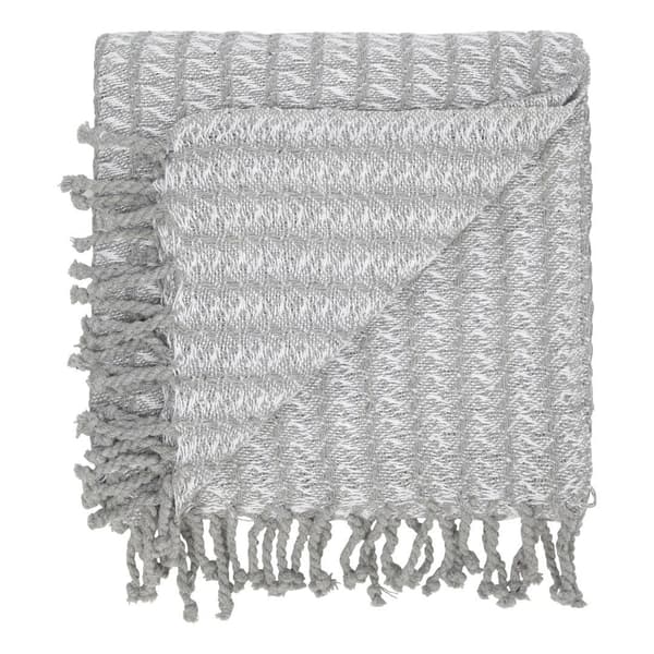 Filt med fransar i 100% bomull – 135 x 200 cm.