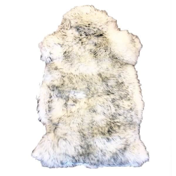 Genuine lambskin rug (white/black)