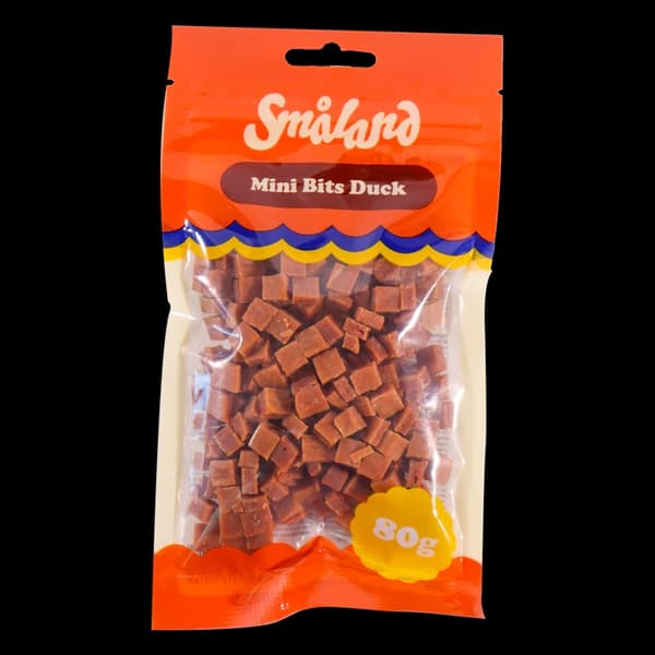 Småland Mini Bits Duck 80g (hundegodbidder af and)