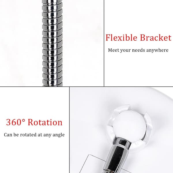Sminkspegel LED 10 x förstoring med sugpropp och flexibel arm