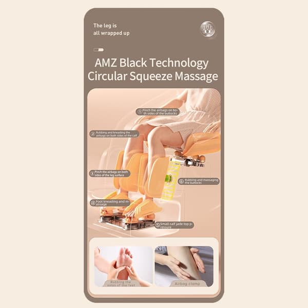 Massagestol 4D Pro+ Vit med Värmeterapi och Röststyrning – Modell M9 Vit