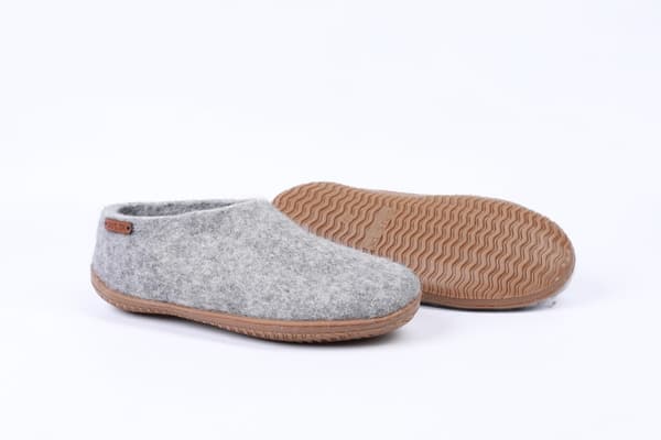 Wool Slippers (100% Pure Wool) with Rubber Sole