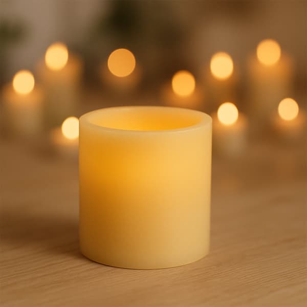 LED-blockljus med 3D-lågeffekt – Ø15 cm