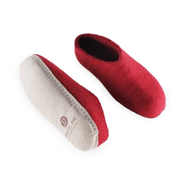 Wool Slippers (100% Pure Wool) with Suede Sole