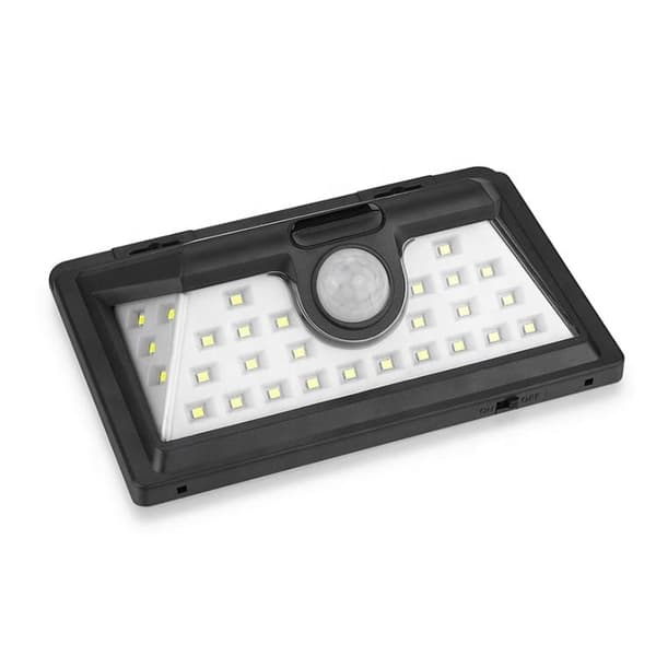 LED solar wall light with sensor