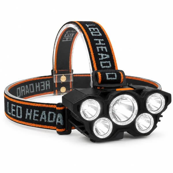 Hodelykt 300 lumen 180° justerbar vinkel – 4 lysmoduser