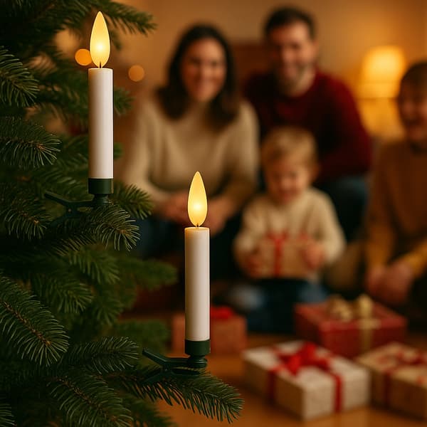 Wireless LED Christmas Tree Lights with Remote Control – 10, 20 or 30 pcs.