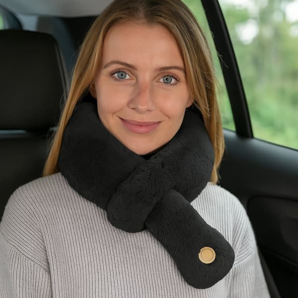 Neck pillow with built-in massage memory foam two speeds