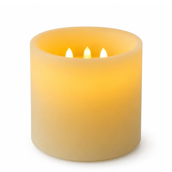 LED-blokklys med 3D-flammer – Ø15 cm