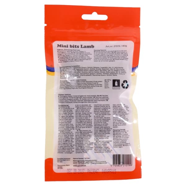 Småland Mini Bits Lamb 80g (hundegodbider af lam)