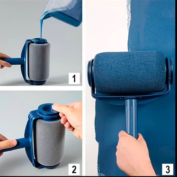 Refillable, anti-drip paint rollers