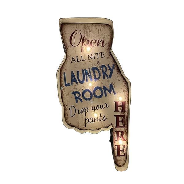 Retro Sign LAUNDRY ROOM with lights