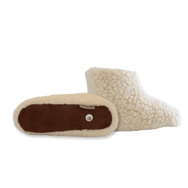 Fluffy Uldstøvle (100% ren uld) - Model Hvid