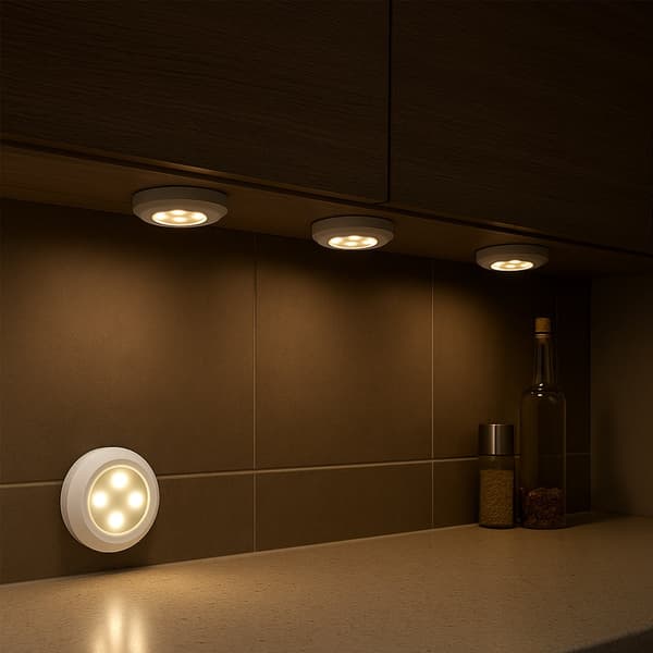 LED spotlight with remote control - 3 pcs.