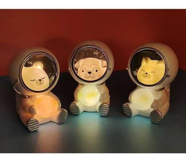 LED Astronaut Night Light with Animals