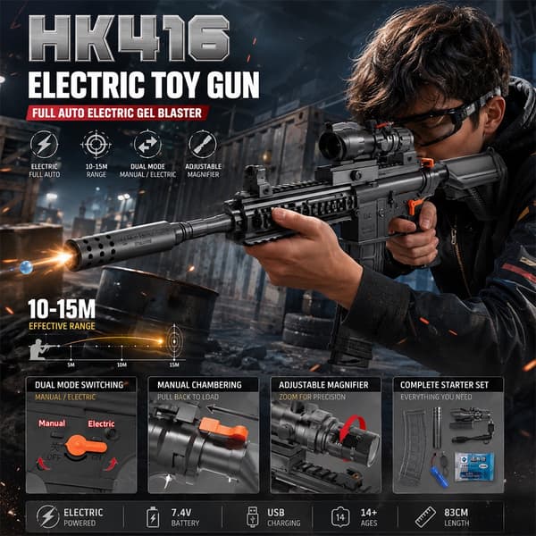 Gelblaster including gel balls – long-range with scope model HK416