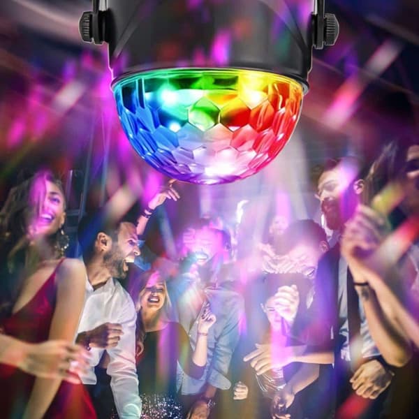 Roterende LED-Discokule m/Fjernkontroll