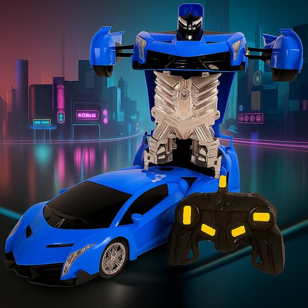 Fjernstyret Transformer Bil med Lyd- og Lyseffekter