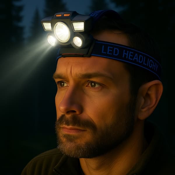 Headlamp 300 lumens, water-repellent – 4 light modes