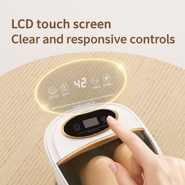 Foldable Foot Spa - with heat and 6 massage heads for deep massage