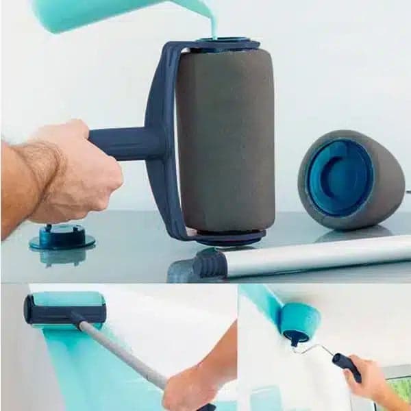 Refillable, anti-drip paint rollers