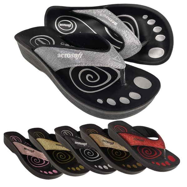 Sandaler Aerosoft - Modell 825 med glitter -