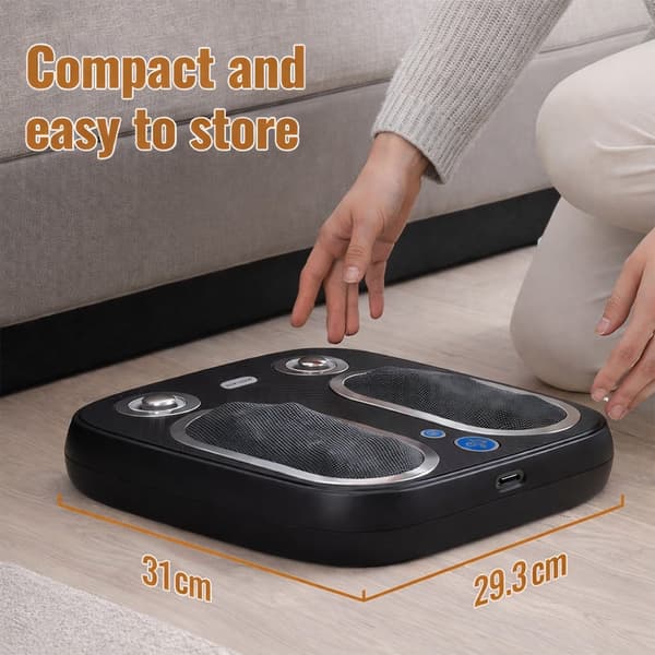 Foot massage with heat, vibration and rotating massage