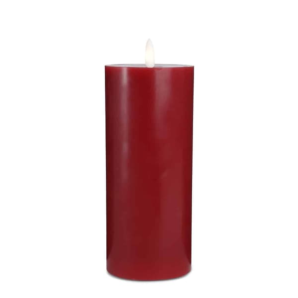 LED Stearinlys -1 stk. - ø7,5 x 20 cm - m/3D flamme - (flere farver)
