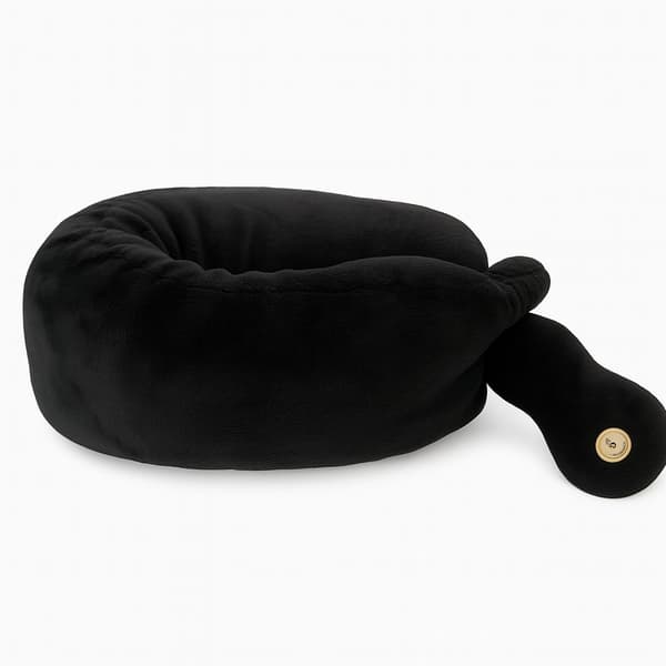 Neck pillow with built-in massage memory foam two speeds