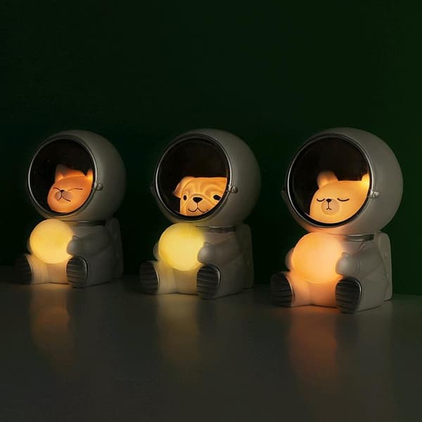 Astronaut, LED-nattlys med dyr