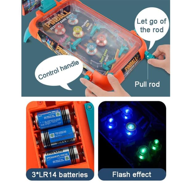 Pinball Machine - With LED Lights, Music and Score Display