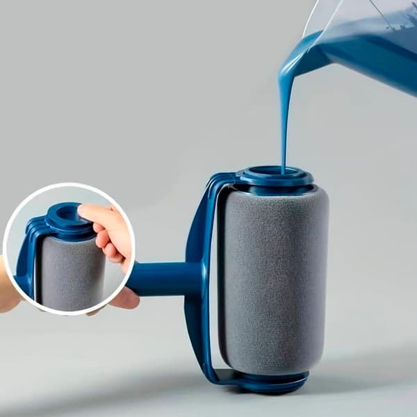 Refillable, anti-drip paint rollers