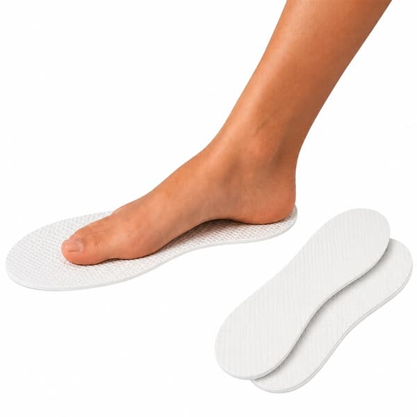 Fodsål / skoindlæg i memory skum - 1 par hvid (one-size)