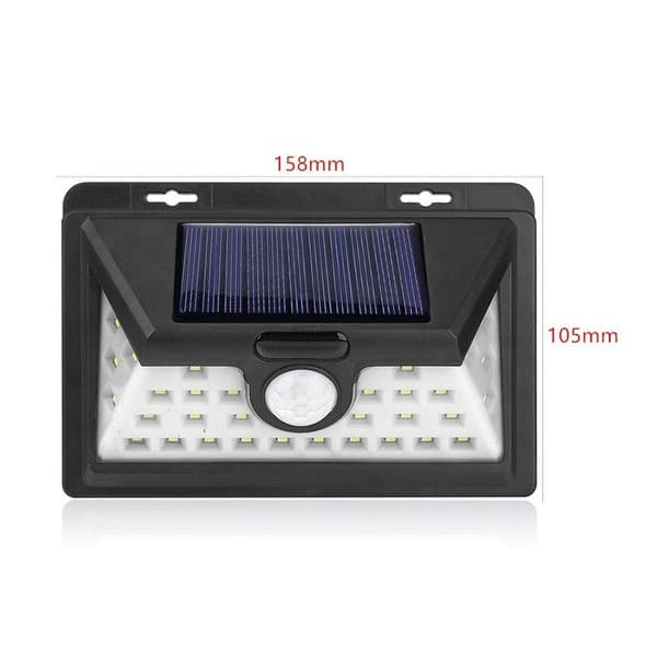 LED solar wall light with sensor