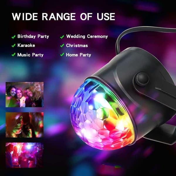 Roterande LED-discokula med fjärrkontroll