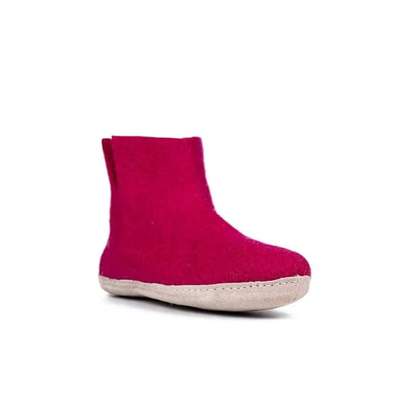 Wool Boots (100% Pure Wool) with Suede Sole