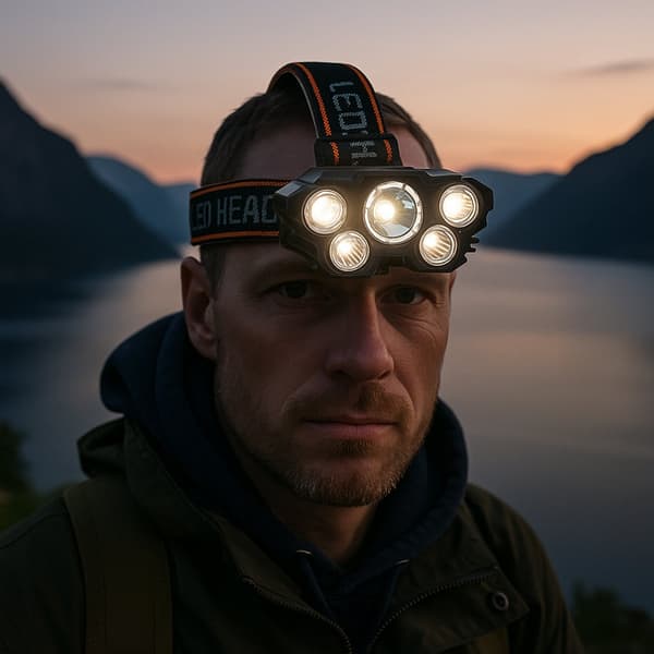 Headlamp 300 lumens 180° adjustable angle – 4 light modes
