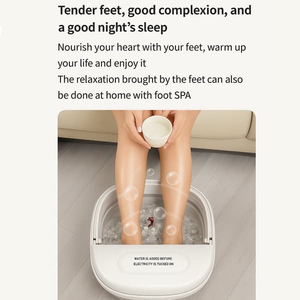 Foldable Foot Spa - Powerful Heat and Deep Massage