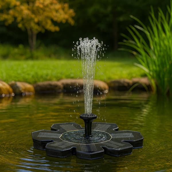 Springvand solar/solenergi drevet (flydende) Ø19 cm