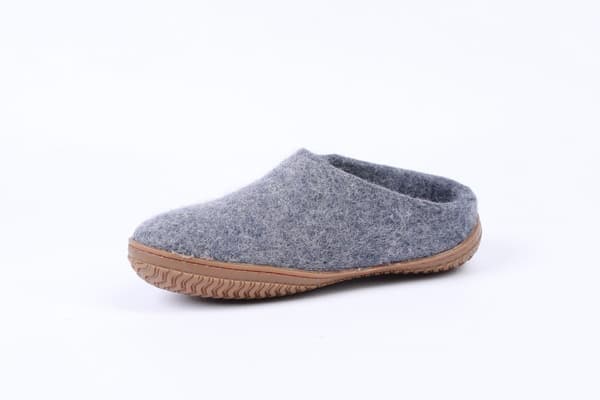 Ulltofflor (100% ren ull) med gummisula