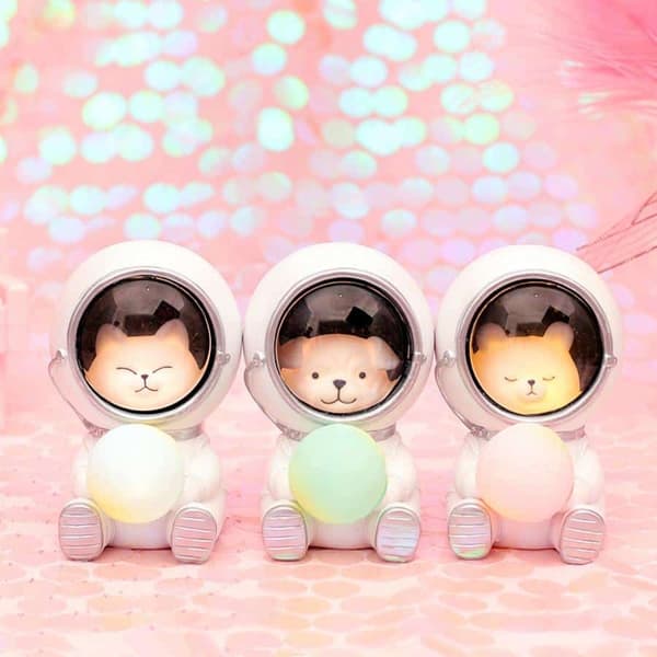 LED Astronaut Night Light with Animals