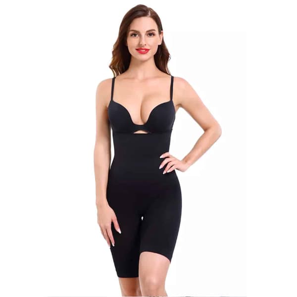 High-waisted Shapewear Shorts - Black or Beige